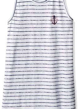 Egg by Susan Lazar Girls’ Slub Jersey Tank Dress (Toddler/Kid) – Navy Stripe – 5 Years
