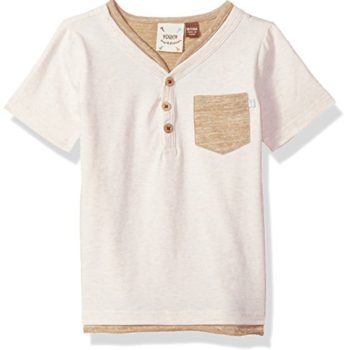 Fore Axel & Hudson Boys’ S/s Cream Henley