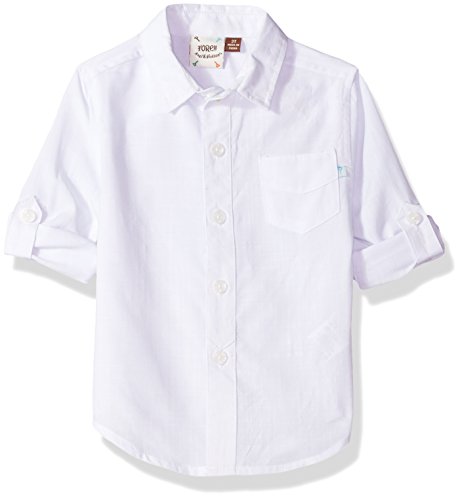 Fore!! Axel & Hudson Boys’ White Rolled Cuff Shirt