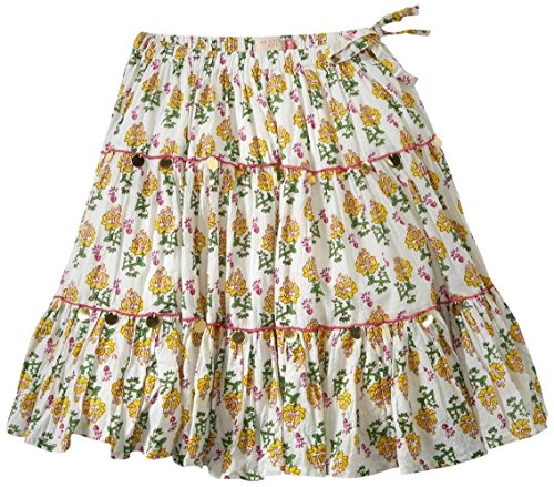 Pink Chicken Little Girls’ Allie Skirt (Toddler/Kid) – Yellow Indian Floral – 3T