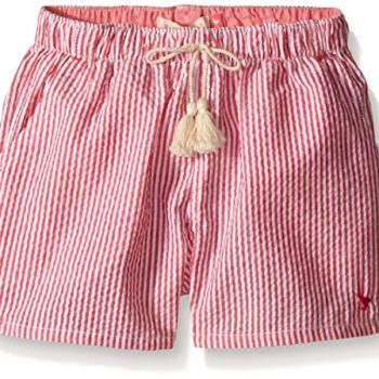 Pink Chicken Camp Shorts (Toddler/Kid) – Red/White Stripe-3 Years