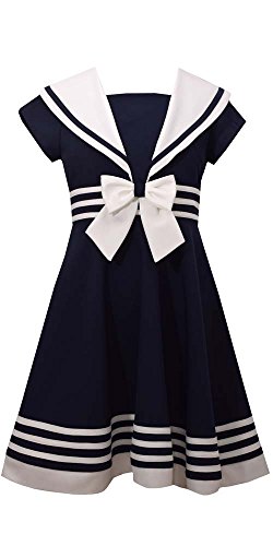 Bonnie Jean Girls’ Big Fit and Flare Nautical Dress