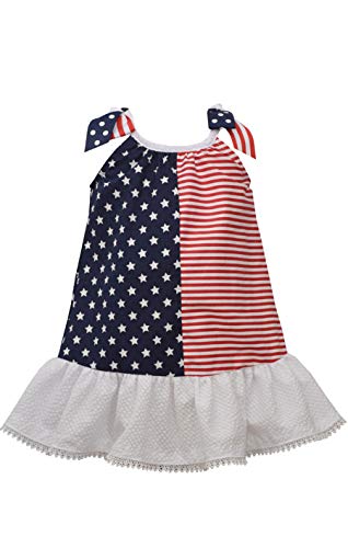 Bonnie Jean Girl’s 4th of July Dress – Patriotic Stars and Stripes Flag Dress