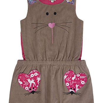 Lilly & Sid Cat & Mouse Corduroy Pinafore Gown
