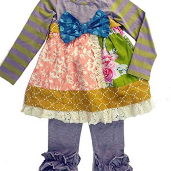 Mustard Pie Lovely Storybook Jeweled Forest Fiona Tunic and Ruffle Leggings Outfit