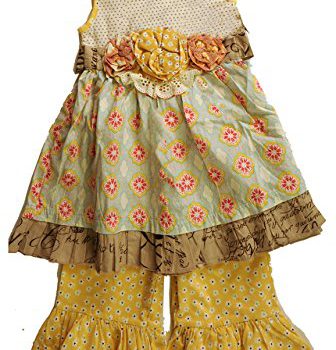 Mustard Pie Cute Candy Pea Olivia Gown Set (12-24m)