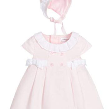 Mayoral Child Women’ Pink 3 Piece Child Doll Gown Set Measurement 12 Months