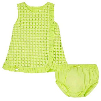 Mayoral Embroidered Inexperienced Costume w/Panty for Child Woman