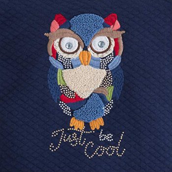 Mayoral Children Ladies Quilted Owl Gown in Navy