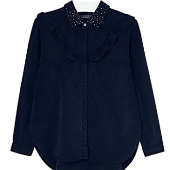 Mayoral – Tacked Denim Shirt for Women – 7120, Darkish