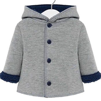 Mayoral Dressy Child Boy or Lady Hooded Grey/Blue Coat