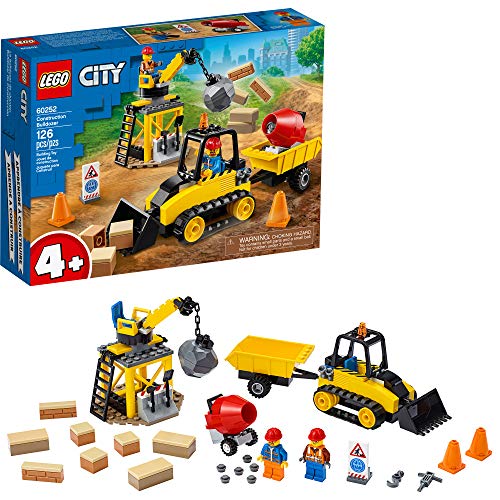 LEGO Metropolis Development Bulldozer 60252 Toy Development Set, Cool Constructing Set for Children, New 2020 (126 Items)