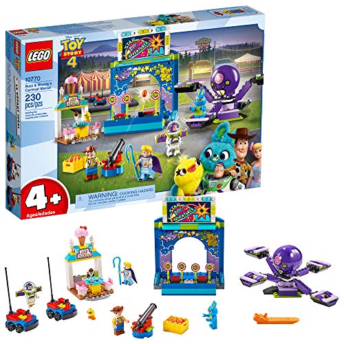 LEGO Disney Pixar’s Toy Story 4 Buzz Lightyear & Woody’s Carnival Mania 10770 Constructing Equipment, Carnival Playset with Capturing Recreation & Toy Story Characters (230 Items)