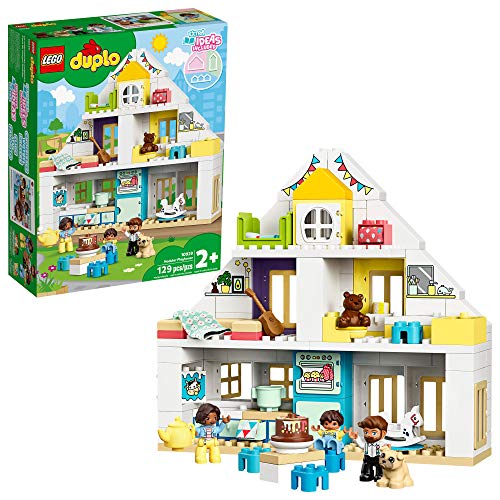 LEGO DUPLO City Modular Playhouse 10929 Dollhouse with Furnishings and a Household, Nice Academic Toy for Toddlers, New 2020 (129) Items
