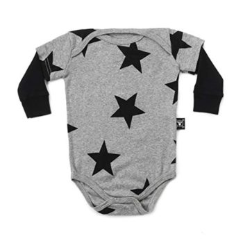NUNUNU Star Onesie – Unisex Lengthy-Sleeve Bodysuit for Child Women and Boys, Cool All-Over Star Print for Each Event