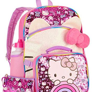 Hiya Kitty 5-Piece Backpack Set With Lunch Bag