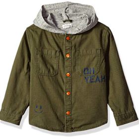 Gymboree Boys’ Huge Trend Millitary Jacket, Olive oh Yeah Hooded