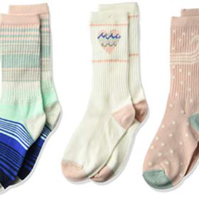 Gymboree Ladies’ Large 3-Pack Socks, rainbow rib
