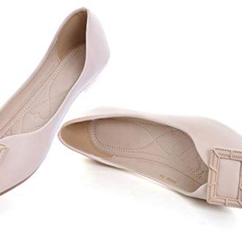 SAILING LU Pointy Toe Flat Sneakers Womens Consolation Ballet Flats Buckle Costume Sneakers Put on to Work Slip On Moccasins