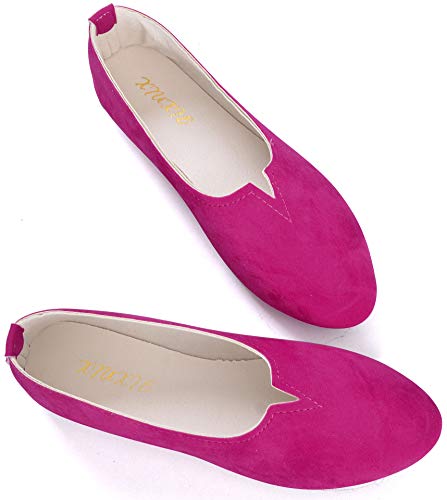 SAILING LU Girls’s Fake Suede Footwear Consolation Ballet Flats Delicate Stable Transportable Loafers
