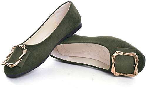 SAILING LU Consolation Flat Footwear Ladies’s Buckle Ballet Flats Fake Suede Strong Loafers