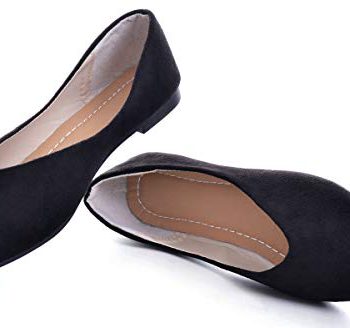 SAILING LU Womens Pointy Toe Flat Sneakers Suede Ballet Flats Cozy Gown Sneakers Put on to Work Slip On Moccasins