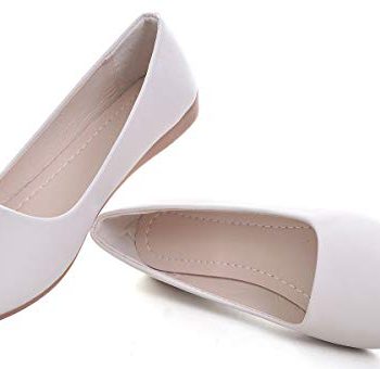 SAILING LU Pointy Toe Sneakers Girls’s Low Wedge Consolation Flats Sneakers for Work