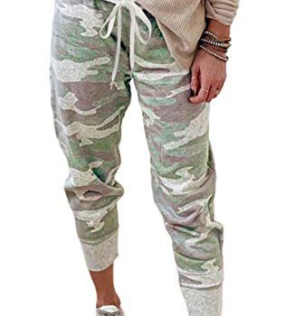 Shawhuwa Womens Pants Jogger Sweatpants Informal Unfastened Drawstring Waist Jogging Pants with Pockets