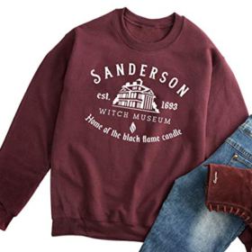 Sanderson Witch Museum Sweatshirt for Girls Pleased Halloween Pullover Shirts Teen Ladies Humorous Witches Graphic Fleece Tops