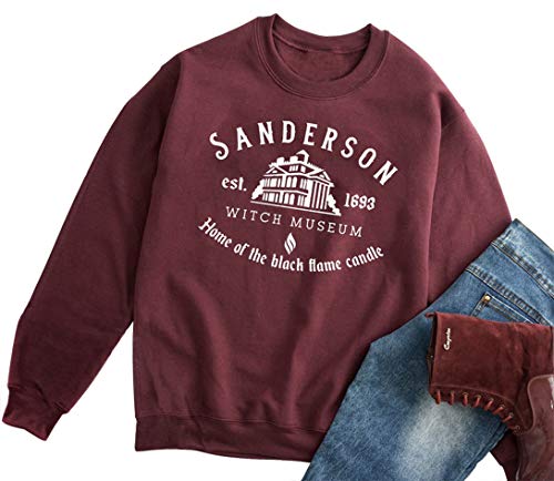 Sanderson Witch Museum Sweatshirt for Girls Pleased Halloween Pullover Shirts Teen Ladies Humorous Witches Graphic Fleece Tops