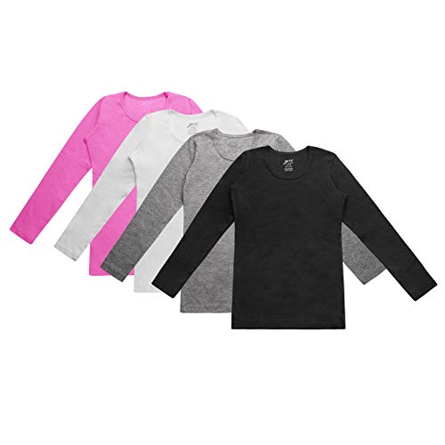 Brix Women’ Lengthy Sleeve Tees – 4 -Pack Crew Neck Tremendous Delicate Cotton T Shirts.