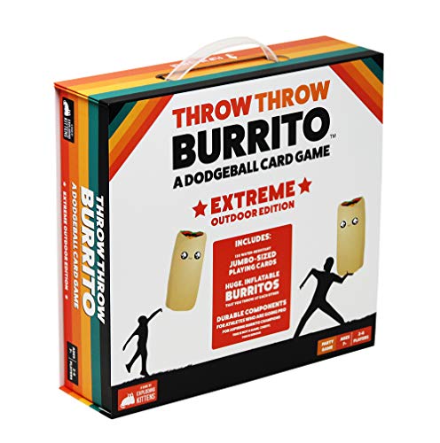 Throw Throw Burrito by Exploding Kittens: Excessive Out of doors Version – A Dodgeball Card Sport – Household-Pleasant Occasion Video games – Card Video games for Adults, Teenagers & Children