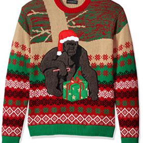 Blizzard Bay Males’s Ugly Christmas Sweater Gorillas