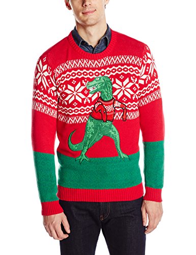 Blizzard Bay Males’s Ugly Christmas Sweater Dinosaur