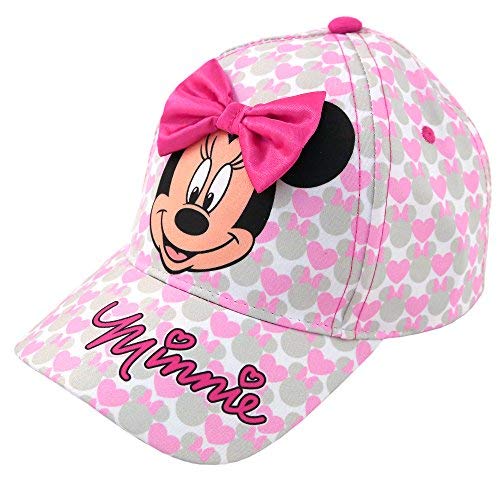 Disney Ladies Minnie Mouse Cotton Baseball Cap with 3D Bowtique Bow (Ages 2-7)