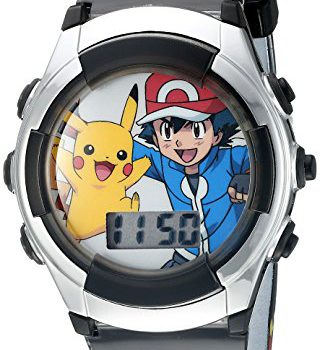 Pokémon Children’ Watch with Flashing LED Lights – Children Digital Watch with Official Pokémon Characters on the Dial, Childrens Watch with Simple Buckle Strap, Children Digital Watch, Secure for Kids