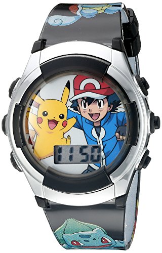 Pokémon Children’ Watch with Flashing LED Lights – Children Digital Watch with Official Pokémon Characters on the Dial, Childrens Watch with Simple Buckle Strap, Children Digital Watch, Secure for Kids