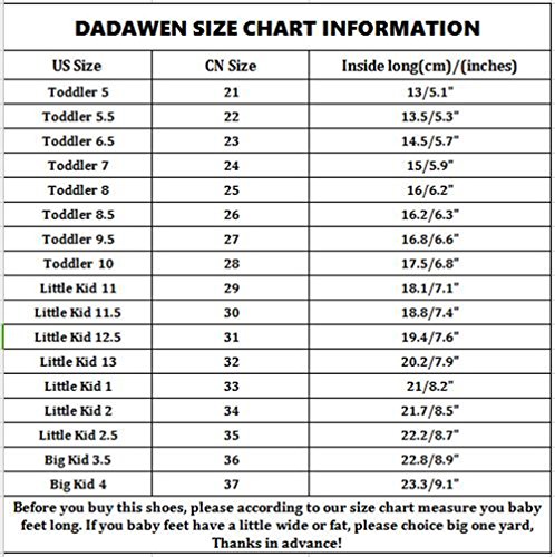 DADAWEN Boy’s Lady’s Informal Strap Gentle Weight Sneakers Working Footwear(Toddler/Little Child/Large Child)